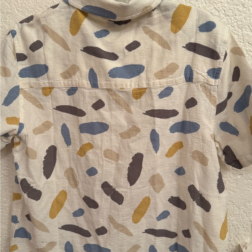 Common People Brushstroke Shirt Men’s M Multicolor Camp Collar Resort NWT Resort - Picture 13 of 16